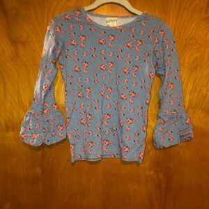 𝅺Matilda Jane Blue Flora Puffer Tee 10 Shirt